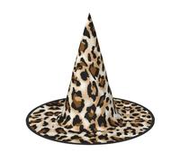 Evengigy Leopard Print Halloween Hat fun Witch Hat foldable headwear Cosplay Decor personalized 2 pieces