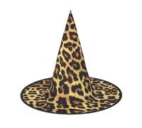 Evengigy Leopard Print Print Halloween Hat fun Witch Hat foldable headwear Cosplay Decor personalized 1 piece