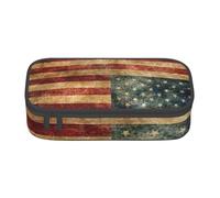 Evengigy Old Flag Print Pencil Case Pencil Bag Pouch,Portable Desigh,Women Travel Makeup Bag, Purse