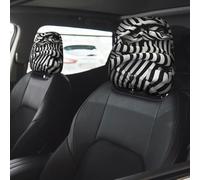 Evengigy Personalized Zebra-like print print Car Headrest Cover Set 2 pcs Stretchable Seat Headrest Protection