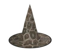 Evengigy Petoskey Stone Print Halloween Hat fun Witch Hat foldable headwear Cosplay Decor personalized 3 pieces