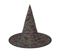 Evengigy Programmer Programming Code Print Halloween Hat fun Witch Hat foldable headwear Cosplay Decor personalized 2 pieces