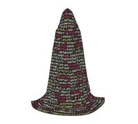 Evengigy Programmer Programming Code print Hooded Cape For Teenagers Halloween Hooded Cloak, children Cosplay Cloak Robe