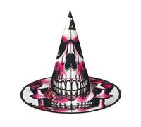 Evengigy Rose Skull Print Halloween Hat fun Witch Hat foldable headwear Cosplay Decor personalized 1 piece