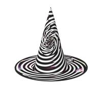 Evengigy spiral optical illusion gif Print Halloween Hat fun Witch Hat foldable headwear Cosplay Decor personalized 3 pieces