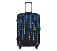 Evengigy The Blue Binary Print Luggage Cover Suitcase Cover Travel Protector Baggage Fits18-32 Inch Luggage