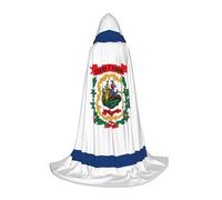 Evengigy West Virginia state flag print Hooded Cape For Teenagers Halloween Hooded Cloak, children Cosplay Cloak Robe
