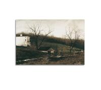 Evening at Kuerners by Andrew Wyeth Canvas Printed Poster Wall Art Canvas Aesthetic Music And Movie Decoration Living Room Bedroom 08x12inch(20x30cm) Unframe-style