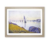 Evening Calm By Paul Signac Classic Painting Framed Print | A3 Oak Framed Wall Art | Ready to Hang | Classic Historical Picture | Living Room Bedroom Lounge Office