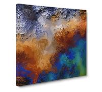 Evening Chances in Abstract Modern Canvas Wall Art Print Ready to Hang, Framed Picture for Living Room Bedroom Home Office Décor, 20x20 Inch (50x50 cm)