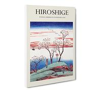 Evening Cherry Blossoms At Gotenyama By Utagawa Hiroshige Exhibition Museum Asian Japanese Canvas Wall Art Print Ready to Hang, Framed Picture for Living Room Home Office Décor, 24x16 Inch (60x40 cm)