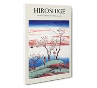 Evening Cherry Blossoms at Gotenyama Utagawa Hiroshige Canvas Print | Gallery Wrapped 30mm Frame Wall Art | 30x20 inches | Ready to Hang | Asian Still Life Picture | Living Room Bedroom Lounge Office