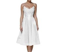 Evening Dress Women's Knee-Length Elegant Festive Ball Dresses Women's Short Dresses Spaghetti Straps Swing Party Dress Sexy Backless Cocktail Dress V-Neck Sleeveless Wedding Princess Prom Dress,