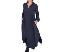 Evening Dress Women's Long Women's Maxi Dresses Dress Long Sleeve Loose Blouse Dress Women's Plain Long Dresses with Pockets Dresses Women's Festive Elegant Wedding Long and Long Sleeve Dresses