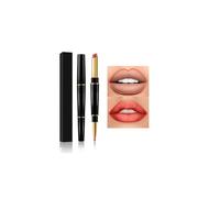 Evening lip gloss meets peachy tint for sunset-inspired makeup looks,Double-ended Velvet Lipstick Pencil-Matte Lipstick and Lip Liner in One,12H Waterproof Formula,Twelve Colours Available