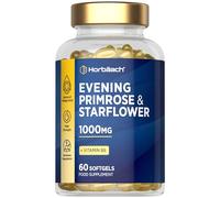 Evening Primrose and Starflower Oil Capsules 1000mg | with Vitamin B6 | 60 Softgels | Rich Source of Omega 6 GLA & 9 Oleic Fatty Acids | by Horbaach