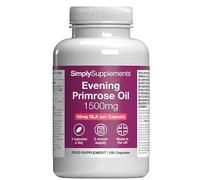 Evening Primrose Oil 1500mg | 180 Softgel | Cold Pressed | Rich in GLA | Cold-pressed to help preserve the natural characteristics of the oil | 2 months' supply | UK made to GMP standards