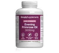 Evening Primrose Oil 3000mg Capsules | Supports Hormonal Balance & Healthy Skin | with Added Vitamins B6 & E | 180 Softgels Capsules = 2 Months’ Supply | GMP-Certified & UK-Made