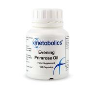 Evening Primrose Oil 500 mg - 100 Capsules | 9% GLA Source for Skin, PMS & Menopausal Support | Antioxidant Omega-6 Formula | Additive-Free | UK Made | Metabolics