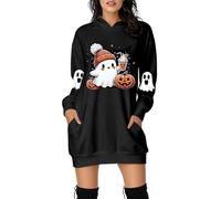Evening Prom Gowns Womens Victorian Dress Cold Shoulder A-Line Swing Costume Ghost Skull Novelty Knee Length Casual Lady Long Sleeve Costumes for Halloween Cocktail Party Black