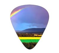 Evening Rainbow Guitar picks 12 pieces, ABS material, smooth edges, comfortable feel, 3 optional thicknesses