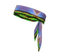 Evening Rainbow Sweatband Headband Absorb Sweat Elasticity Breathable For Running Outdoor Exercise Four Seasons