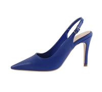 Evening Shoes for Women Low Heel Europe and The States Pointed Head Back Hollow High Heels Shallow Mouth with A Buckle Women High Heel Sandals Female Womens Slip On Shoes (Blue, 5)
