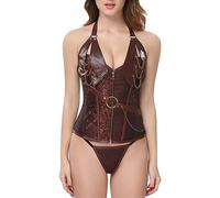 Evening Top, Punk Shaper Corset for Women with Steel and Metal Decorations Sculpting and Shaping Silhouette