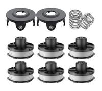 EVENLINKICS 195858-1/196146-9 Tap&Go Replacement Thread Spool, Compatible with Makita Battery Sense 18 V DUR181/RF/Z Grass Trimmer. (6 Spool + 2 Spring + 2 Trimmer Cover)