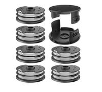 Evenlinkics TLP-01 Replacement Spool, for Parkside Grass Trimmer PRTA 20-Li A1/B1/B2/C3, PRT 300 A1, PRT 550 A1/A3, Compatible with Parkside Replacement Parts. Spool Cover Model: TLP-01-1 (6 Spools +