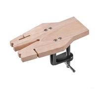 Evenoonest No-Drill Wooden Table Clamp for Jewelry Making | Adjustable V-Shaped Work Holder, Multi-Slot Positioning, DIY Woodwork Drilling and Polishing Tasks on Workbench