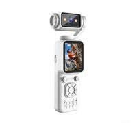 Evenoonest Portable 4K Vlogging Camera Featuring 180° Flip Screen | 48MP Resolution Video Camera, Compact Handheld Video Device for Travel Vlogs, 5.5 Hours for battery Life, 3000mAh Power