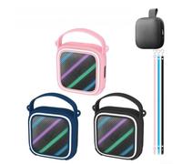 Evenoonest Protective Silicone Case for Anker for Soundcore Boom Go 3i, Flexible Anti-Scratch Speaker Cover with Carry Strap(Black)