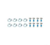 Evenoonest Snowboard Binding Screws, M6x16 Steel Replacement Bolts and Spacers for Snowboard Ski Base Maintenance Set 16 Pieces(8pcs)