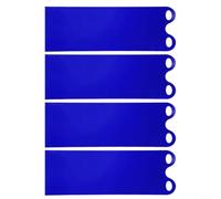 Evenoonest Winter Snow Sled, 137 x 42 cm Low Temperature Resistant Plastic, Lightweight Foldable High Sledding Equipment, for Adults and Children Outdoor Use(137cm blue 4 packs)