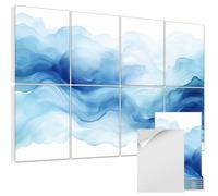 EVENRISING 8 pack Art Acoustic Panels with Self-Adhesive,48 x 32Inches Acoustic Wall Art,Better Decorative Than Sound Proof Foam Panels,Recording Studio/Home/Office Acoustical Treatment (4)