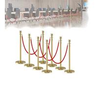 Event Crowd Control Barrier Set - Premium Velvet Ropes & Carpet Poles for Professional Gatherings & VIP Access