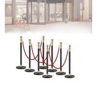 Event Crowd Control Barrier Set - Premium Velvet Ropes & Carpet Poles for Professional Gatherings & VIP Access