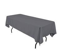 Event Decor 5 x Dark Grey 90" x 132" Rectangular Tablecloth Feet Exhibitions Trestle Party Reception Banquet Venue
