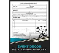Event Decor Rental Agreement Forms Book: Event / Party Decoration Rental Contract Form | 50 Forms