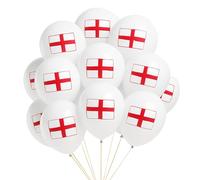 Event Decor Shop 10" Helium Grade England Balloons 50pcs for St George Day Party Supplies for Football, Rugby, National Holiday, World Cup, Street Parties & British Patriotic Events