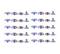Event Decor Shop 12mm Metal Press Studs 4-Part Snap Fasteners - Rainbow Durable Rustproof Poppers for Leathercraft, Clothing Repair, Bags, Straps & DIY Projects - Brass Heavy Duty - Buttons - 10pcs