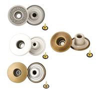 Event Decor Shop, 14mm Assorted Open Jean Buttons, 50pcs Metal Snap Tack Fasteners, Rustproof, Easy No Sew Button Fix for Denim Jeans Jackets, DIY Sewing Craft Repair Supplies Kit
