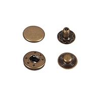 Event Decor Shop 20mm Press Studs Snap Fasteners - 4-Part Metal Snap Buttons for Clothing, Canvas, Fabric, Leather, Wood, DIY Sewing, Crafts, Bag & Jacket Repair - Bronze - 10