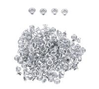Event Decor Shop 2mm Brass Eyelets - Rust-Proof Grommets for DIY, Tarpaulin, Banners, Leather, Curtains, Vinyl, Pool Cover, Fabric, Yoga Mat - Durable & Easy to Use - Silver - 100pcs