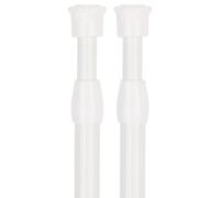 EVENT DECOR SHOP 2pcs 83cm-150cm Extendible Curtain Poles - White Telescopic No-Drill Tension Rods for Net Curtains, Compact Shower Rails, Wardrobes, Caravans, and Doors