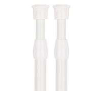 EVENT DECOR SHOP 2pcs White 30cm-50cm Extendible No Drill Curtain Poles - Expandable & Telescopic Tension Rods for Net Curtains Small Shower Rails, Cupboard Wardrobes & Mobile Caravans