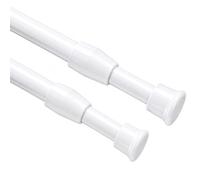 Event Decor Shop 2pcs White Extendable Curtain Poles 40-70cm