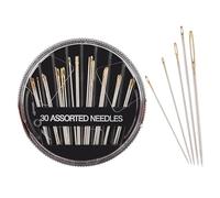 Event Decor Shop 30pcs Assorted Sewing Needles in Rotating Case - Sharp Stainless-Steel Needles for Embroidery, Yarn, Darning, Tailoring, Crafts & Household Sewing Repairs