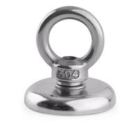 Event Decor Shop 32mm Neodymium Fishing Magnet Hook 20kg Pull Force | Strong N35 Magnetic Hook With Eye Bolt Provides Reliable Holding Power For Retrieval, Workshops And Outdoor Activities